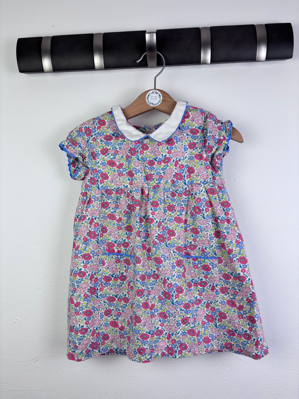 Boden Floral Peter Pan Collar Dress 12-18 Months-Dresses-Second Snuggle Preloved