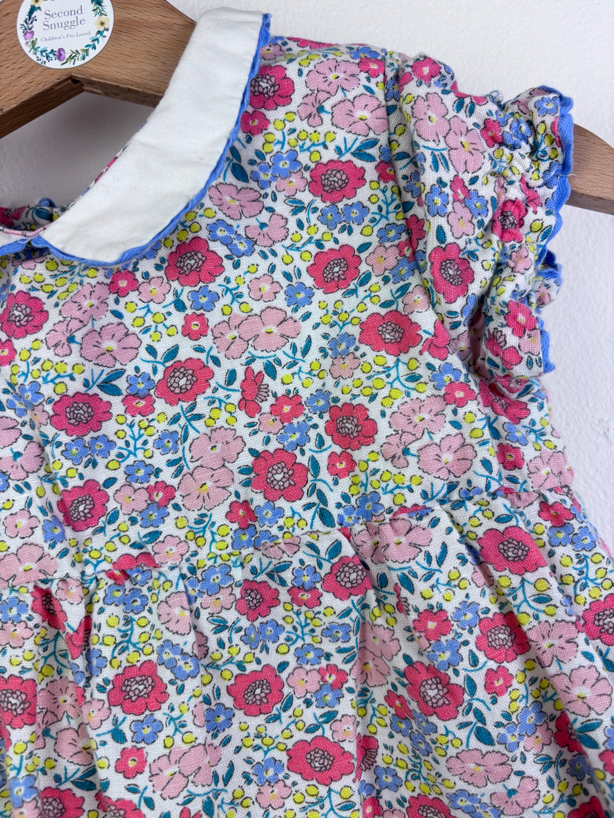 Boden Floral Peter Pan Collar Dress 12-18 Months-Dresses-Second Snuggle Preloved