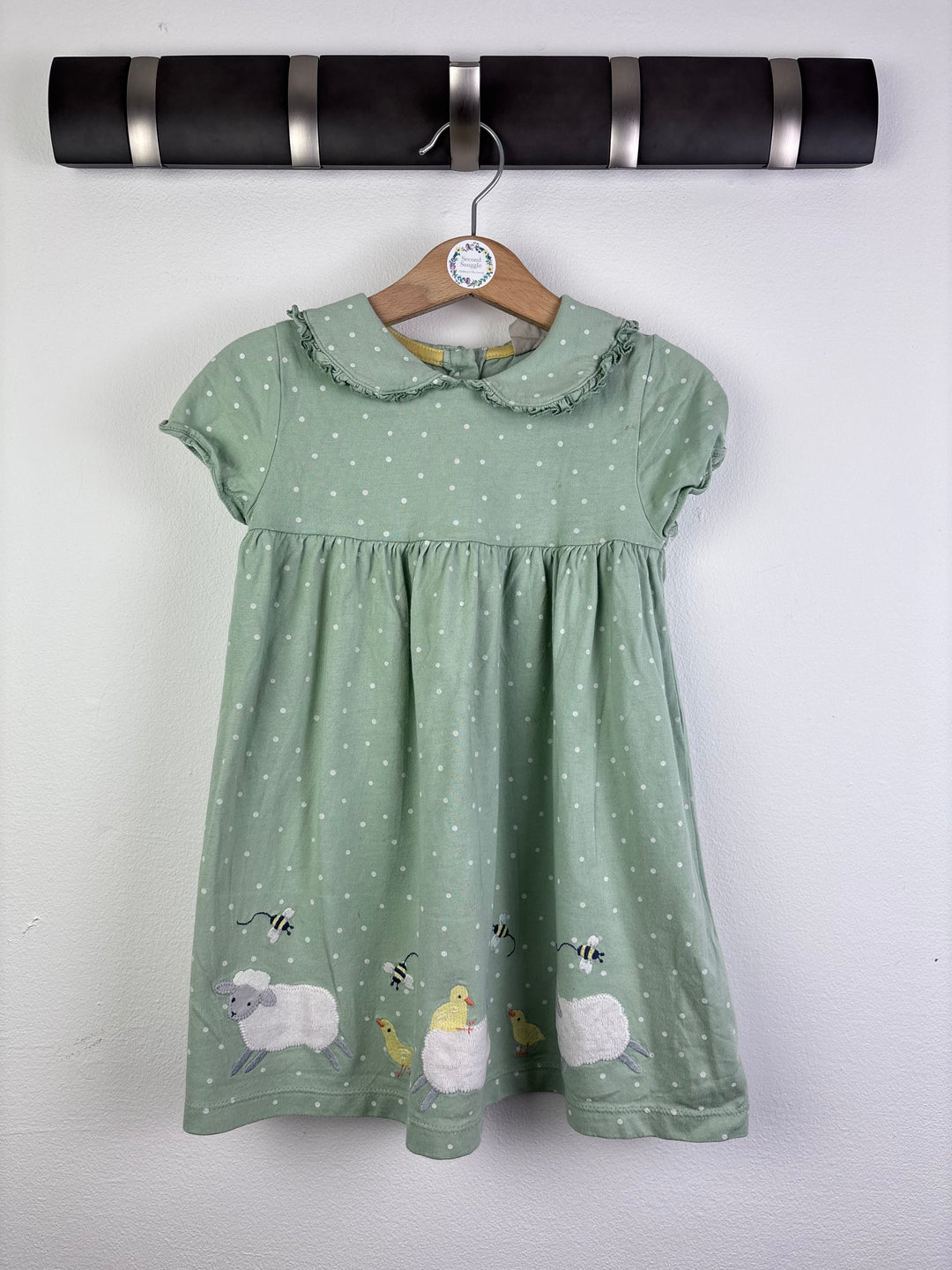John Lewis Green Polka Dot Dress 18-24 Months-Dresses-Second Snuggle Preloved
