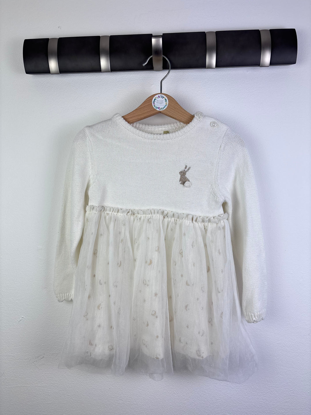 John Lewis Cream Knit Tulle Dress 12-18 Months – Second Snuggle Preloved