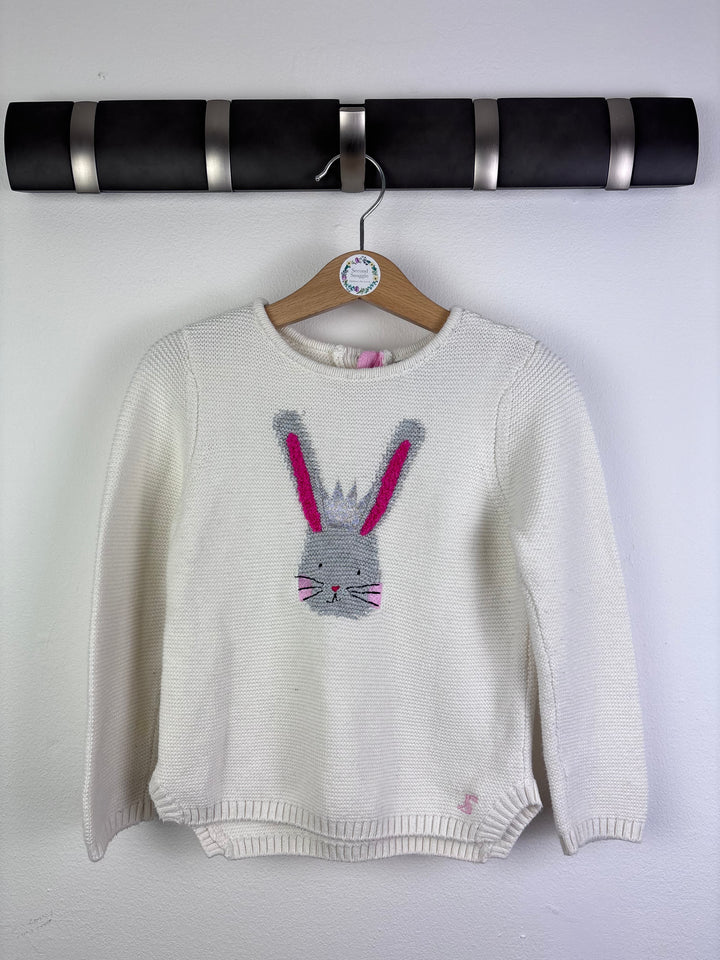 Joules Cream Bunny Knit Jumper 18-24 Months-Jumpers-Second Snuggle Preloved