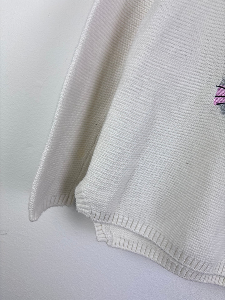 Joules Cream Bunny Knit Jumper 18-24 Months-Jumpers-Second Snuggle Preloved