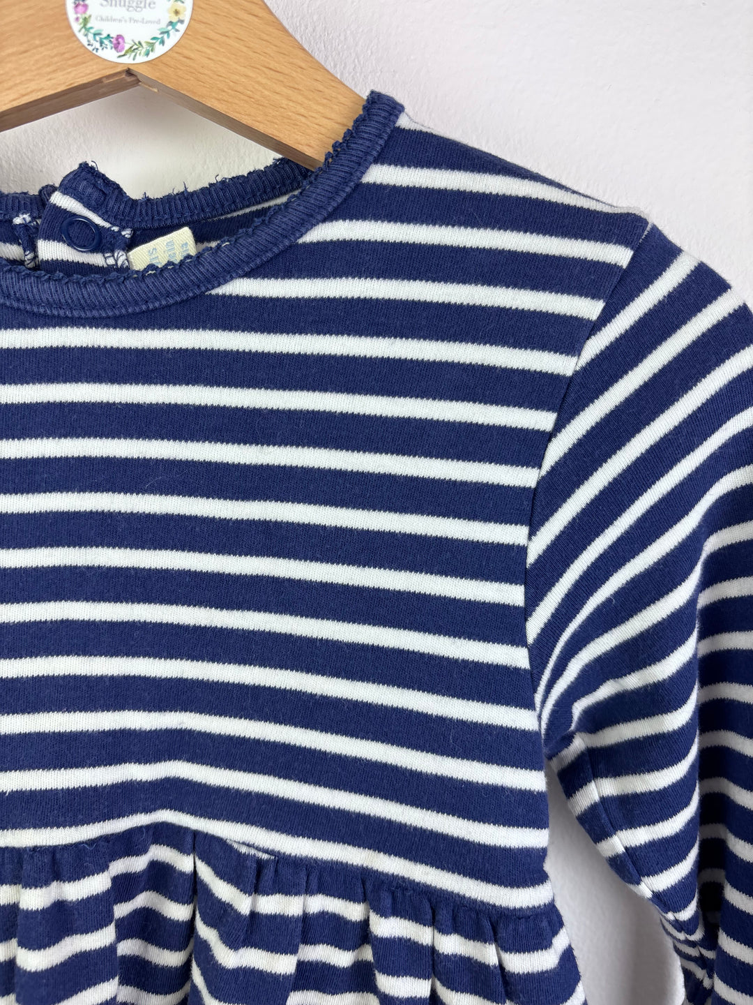 JoJo Maman Bébé Navy Stripe Dress 2-3 Years