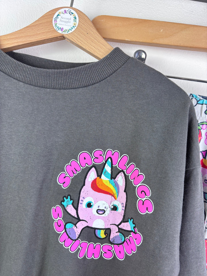 Next Grey Smiggle Top & Leggings Set Age 7 Years-Sets-Second Snuggle Preloved
