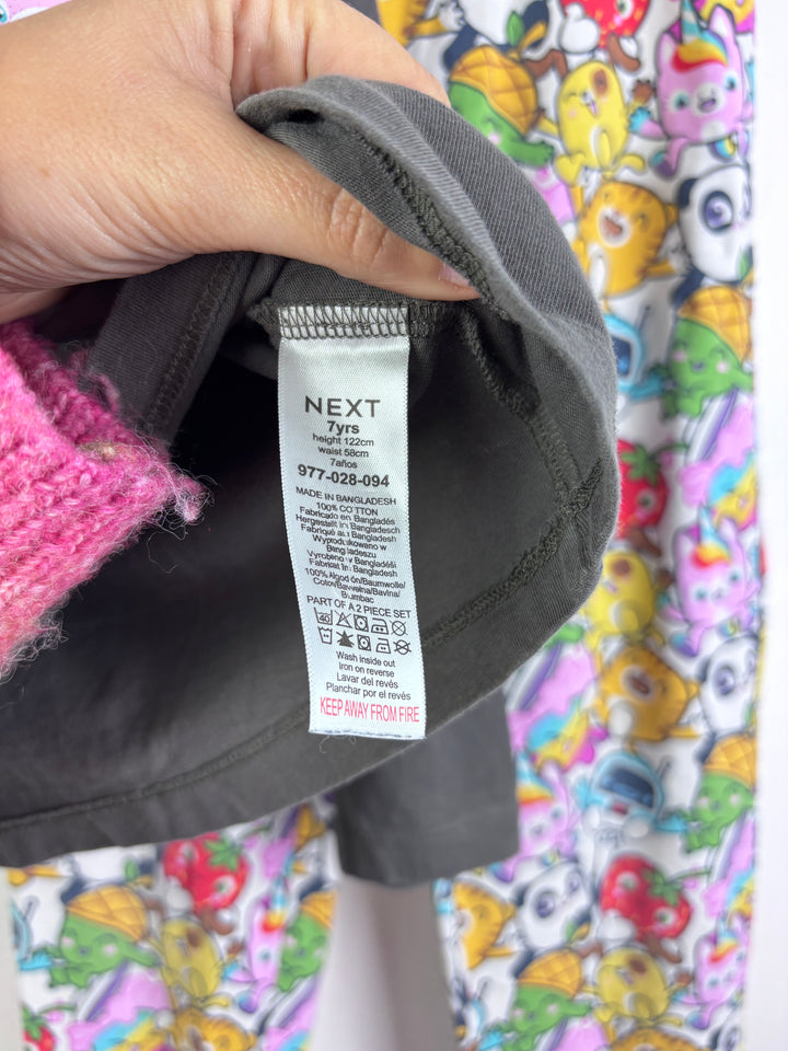 Next Grey Smiggle Top & Leggings Set Age 7 Years-Sets-Second Snuggle Preloved