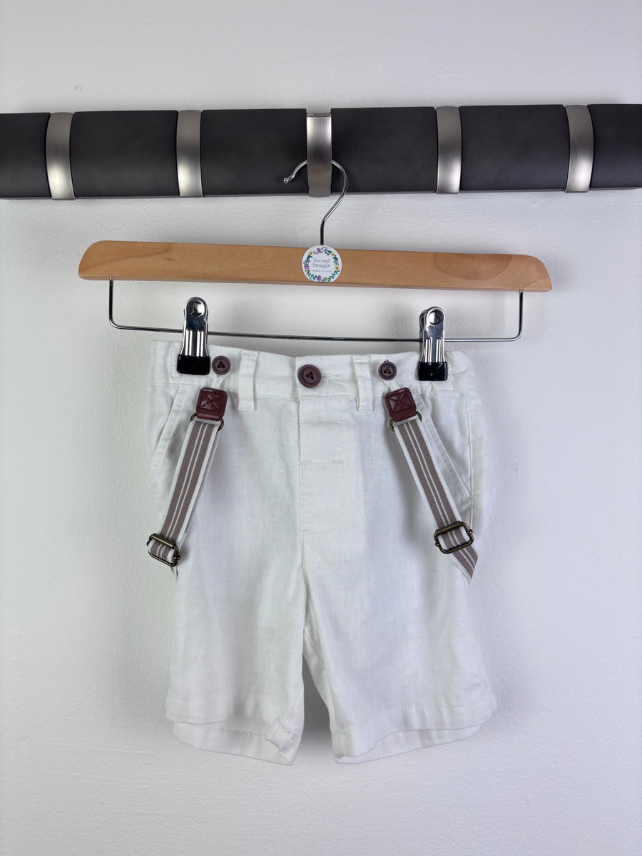 Next White Shorts with Braces Age 3–4 Years-Shorts-Second Snuggle Preloved
