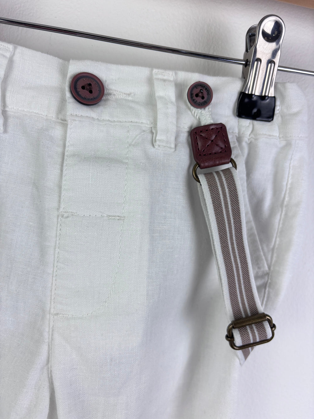 Next White Shorts with Braces Age 3–4 Years-Shorts-Second Snuggle Preloved