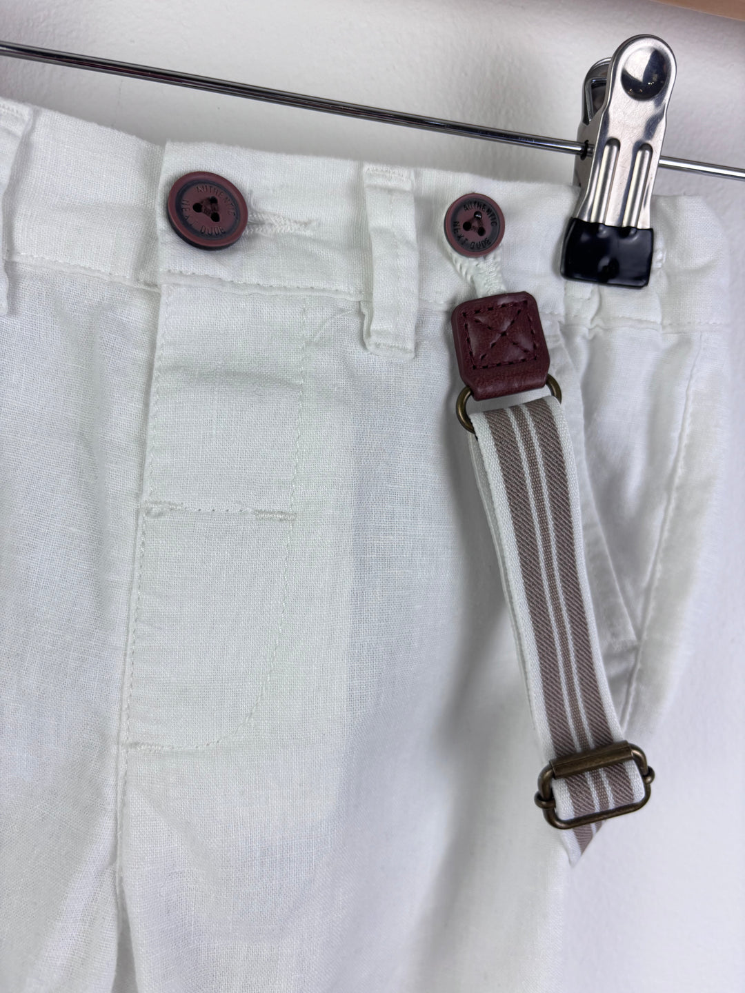 Next White Shorts with Braces Age 3–4 Years-Shorts-Second Snuggle Preloved
