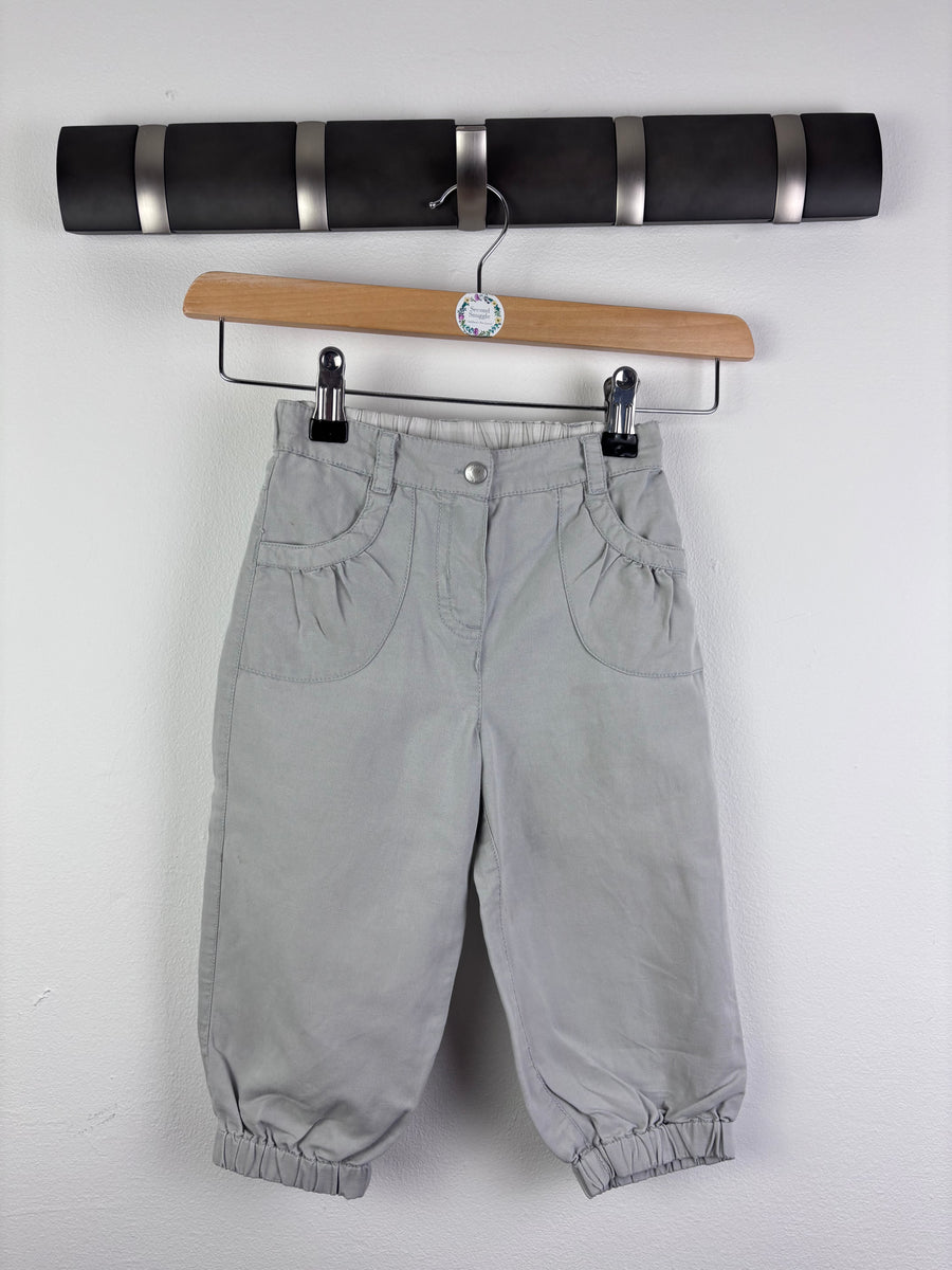 The Little White Company Grey Trousers 12–18 Months-Trousers-Second Snuggle Preloved