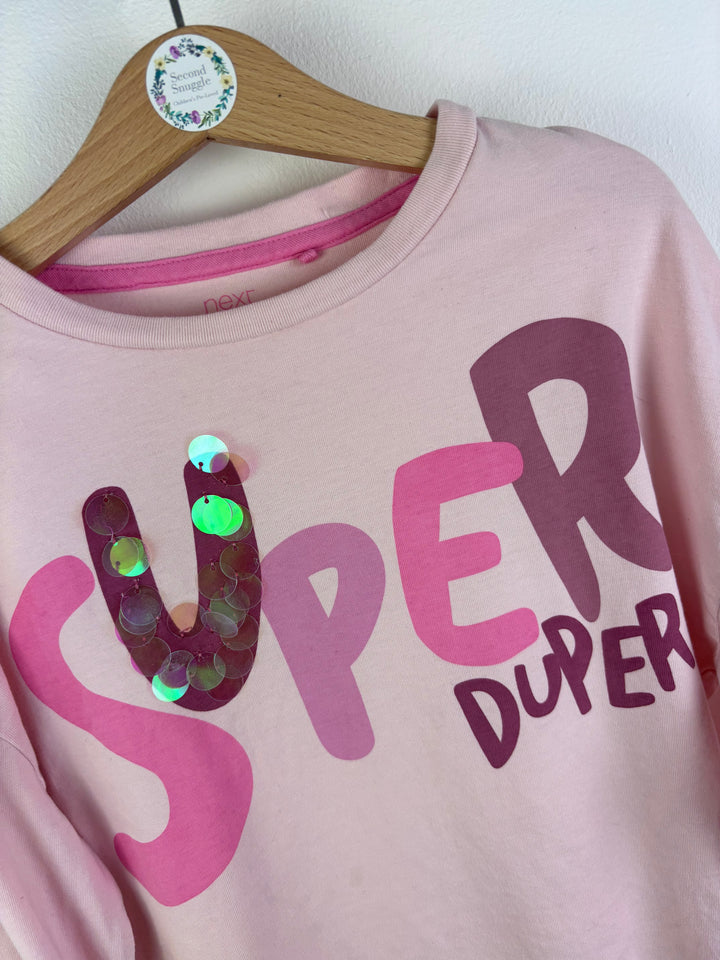 Next Pink Super Duper Long Sleeve Top 4-5 Years-Tops-Second Snuggle Preloved
