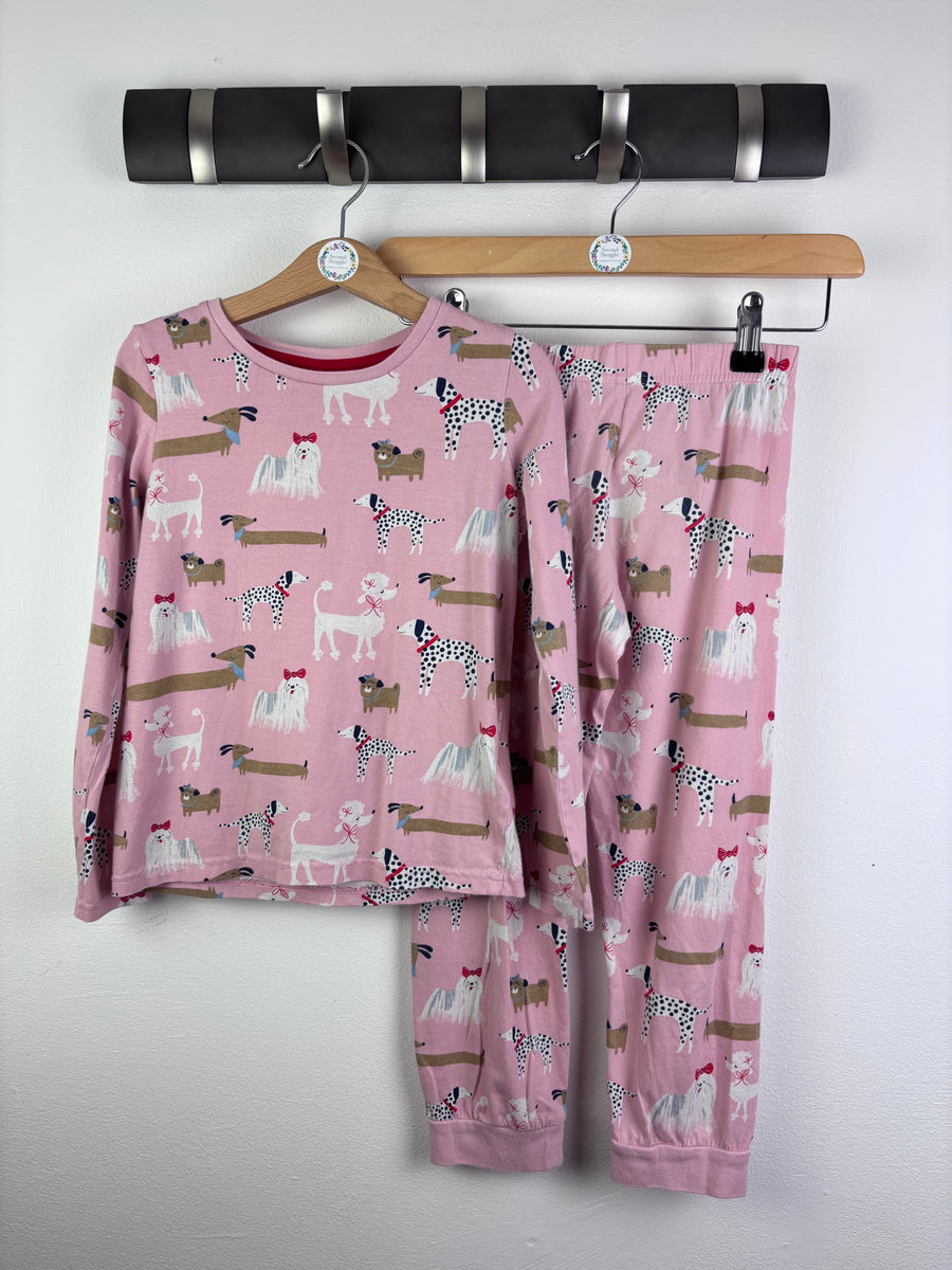 M&S Pink Dog Print Pyjama Set 6-7 Years-Night Wear-Second Snuggle Preloved