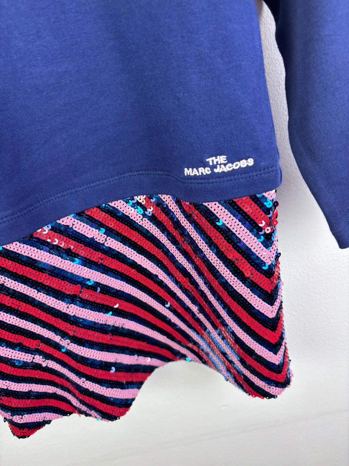 Boden Blue Long Sleeve Top with Sequin Skirt Dress 6-8 Years-Dresses-Second Snuggle Preloved