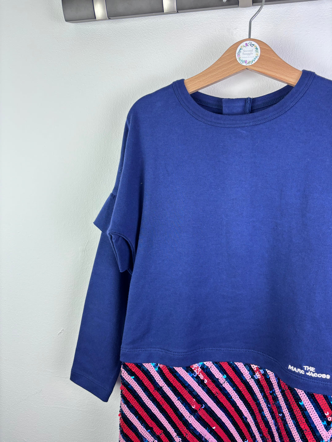 Boden Blue Long Sleeve Top with Sequin Skirt Dress 6-8 Years-Dresses-Second Snuggle Preloved