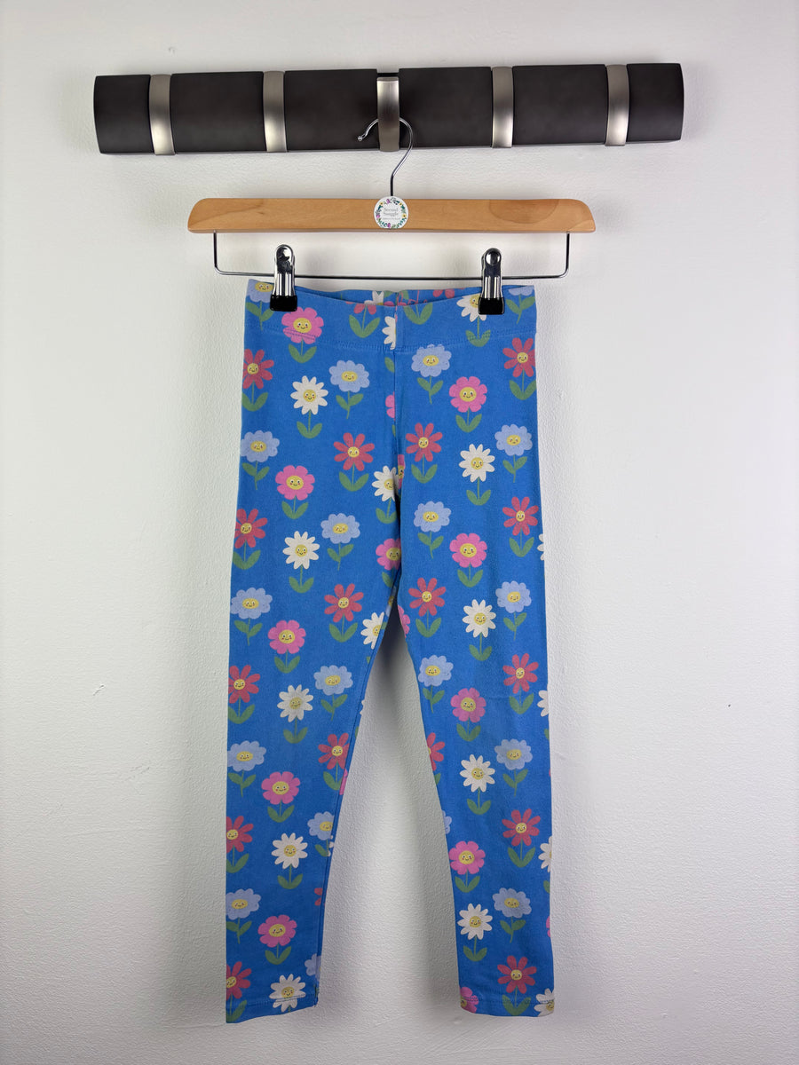Mini Boden Blue Floral Leggings 4-5 Years-Leggings-Second Snuggle Preloved
