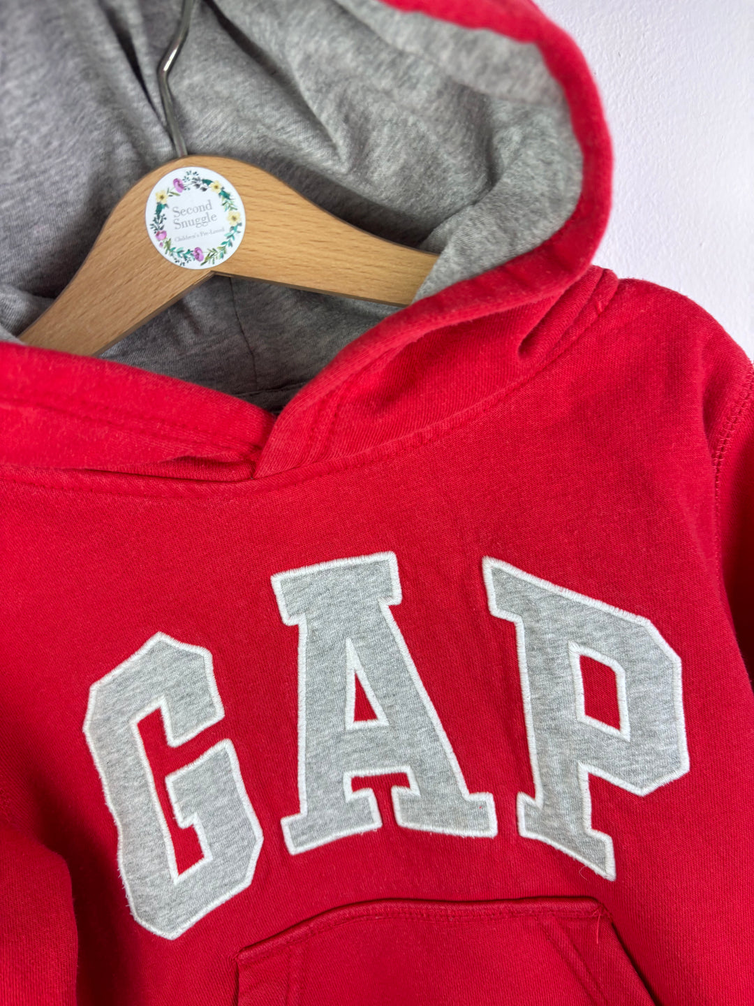 GAP Red Logo Hoodie 3-4 Years-Hoodies-Second Snuggle Preloved