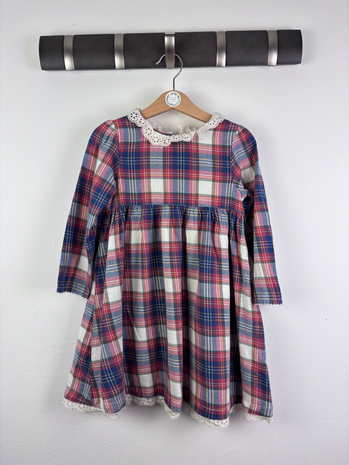 JoJo Maman Bébé Checked Dress 3-4 Years-Dresses-Second Snuggle Preloved