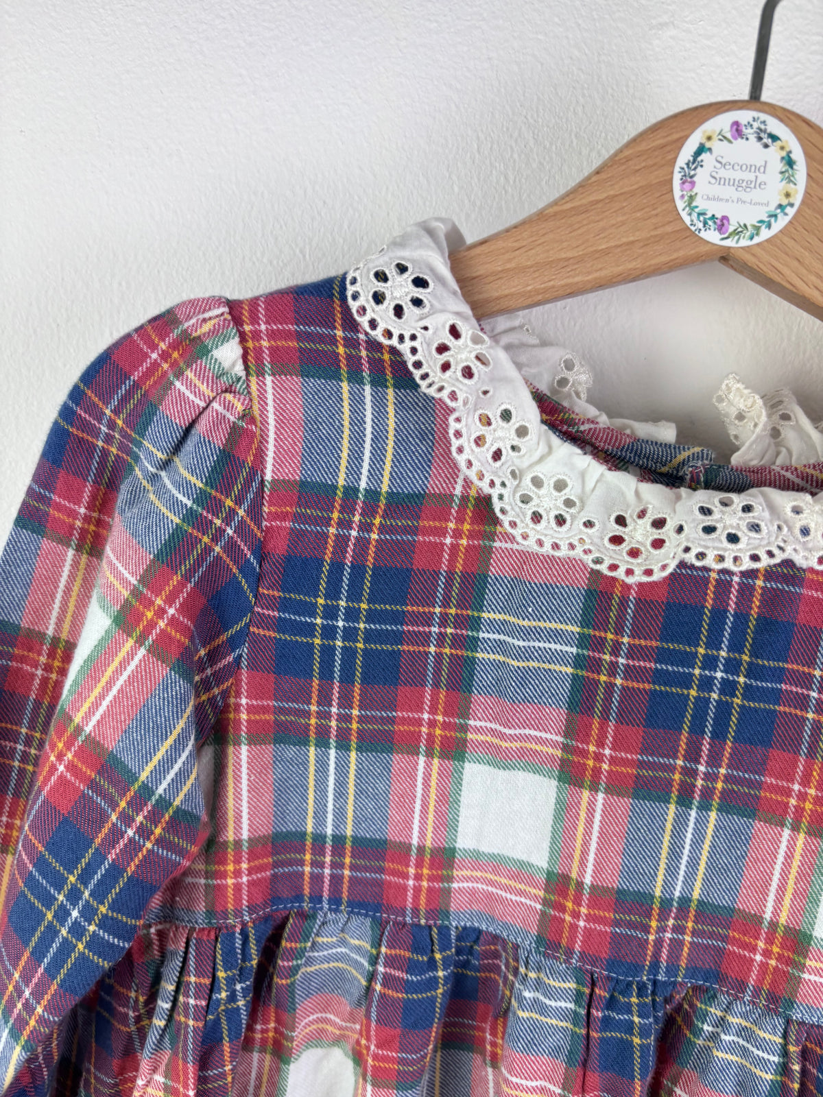 JoJo Maman Bébé Checked Dress 3-4 Years-Dresses-Second Snuggle Preloved
