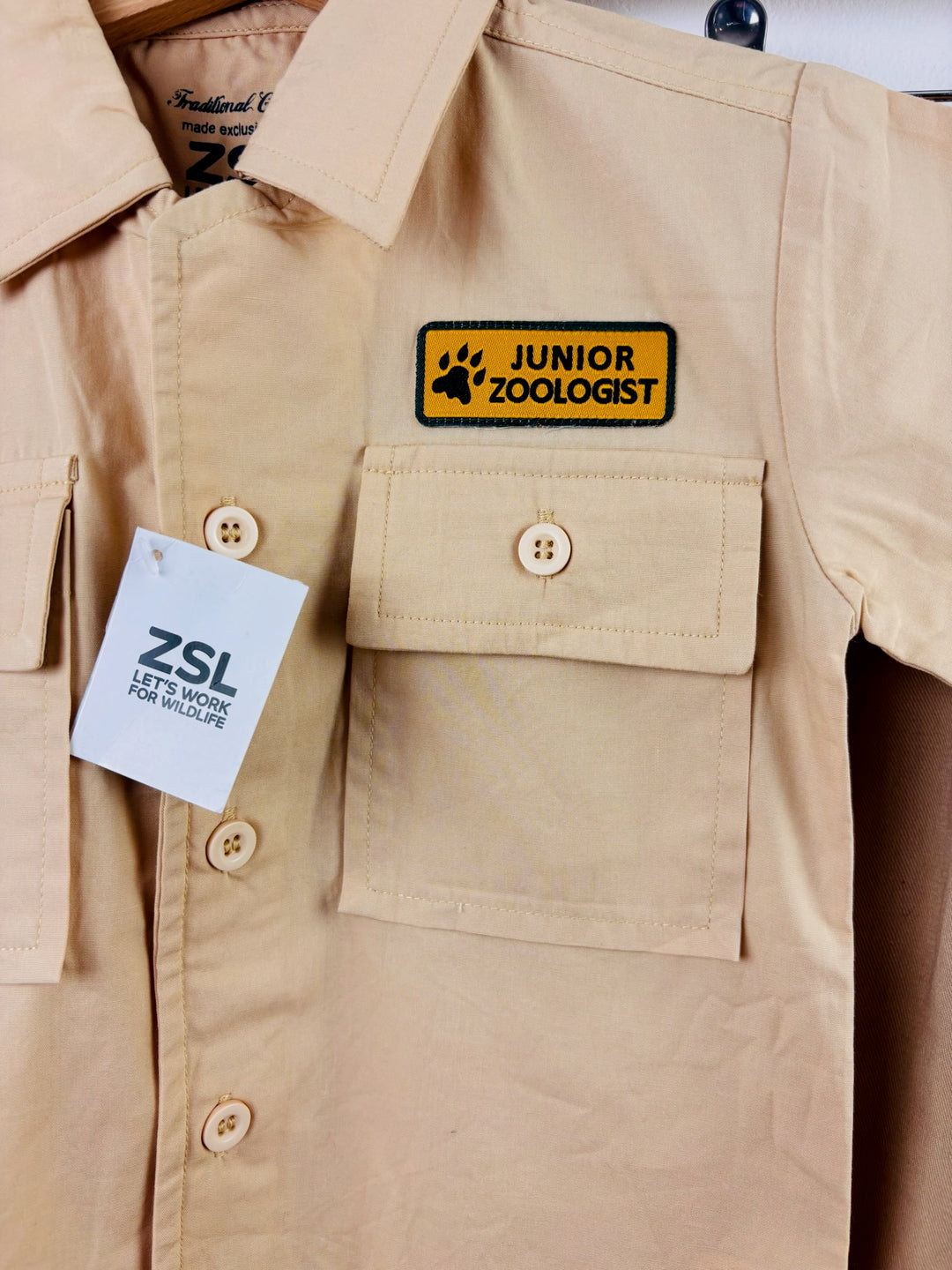 ZSL Beige Junior Zoologist Shirt and Shorts Set 3-4 Years
