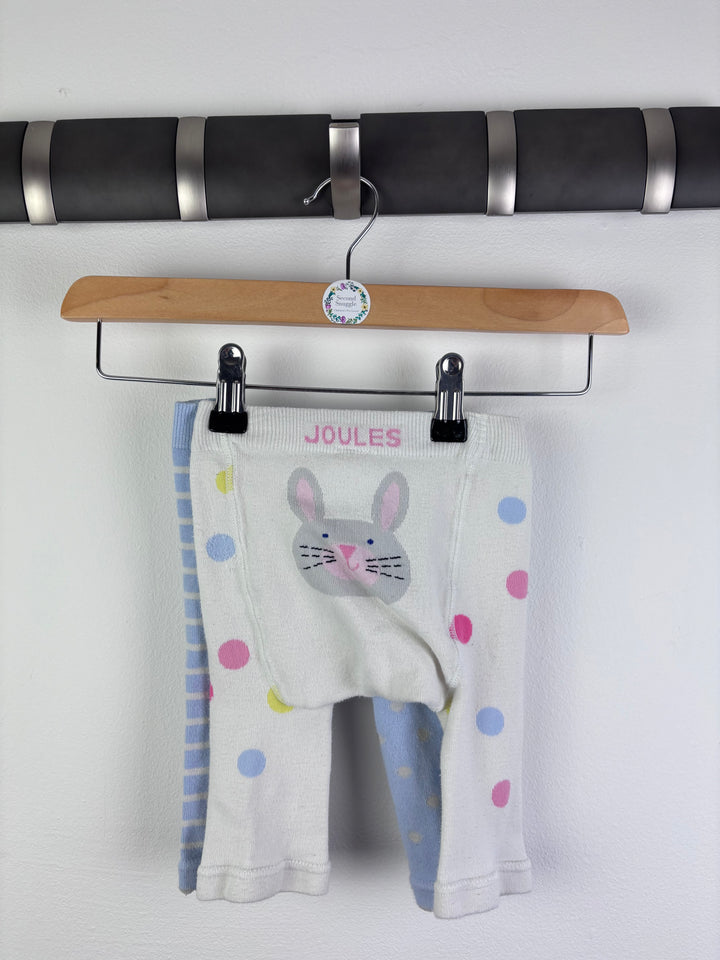 Joules Cream Bunny Leggings Set 0-3m-Leggings-Second Snuggle Preloved