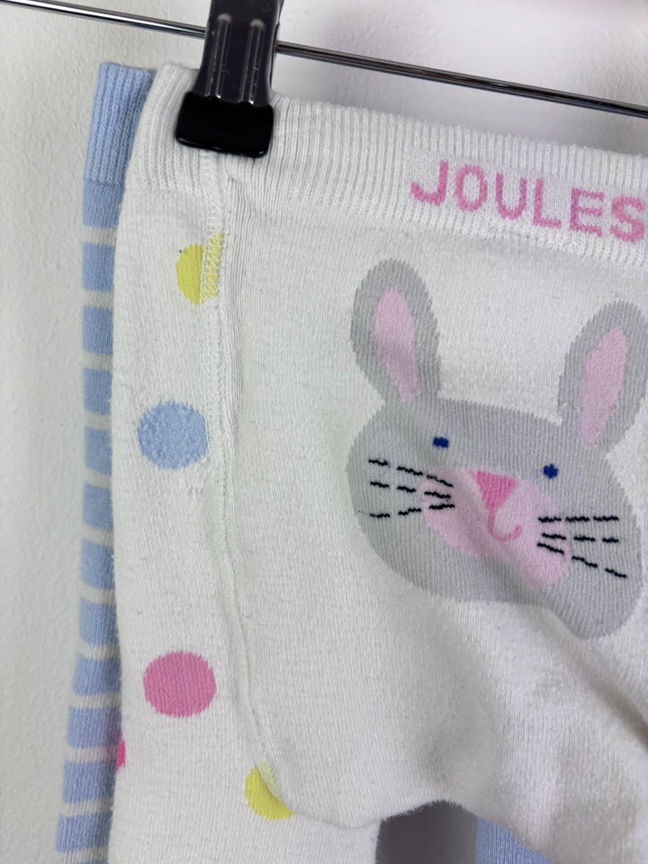 Joules Cream Bunny Leggings Set 0-3m-Leggings-Second Snuggle Preloved