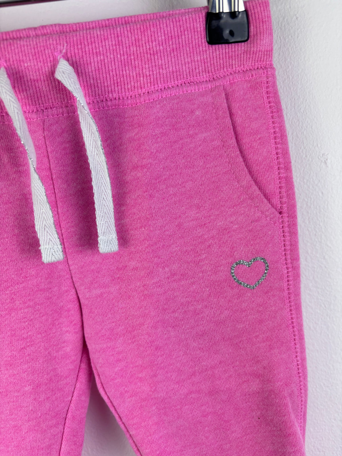 OshKosh Pink Joggers Heart Detail 12 Months-Trousers-Second Snuggle Preloved