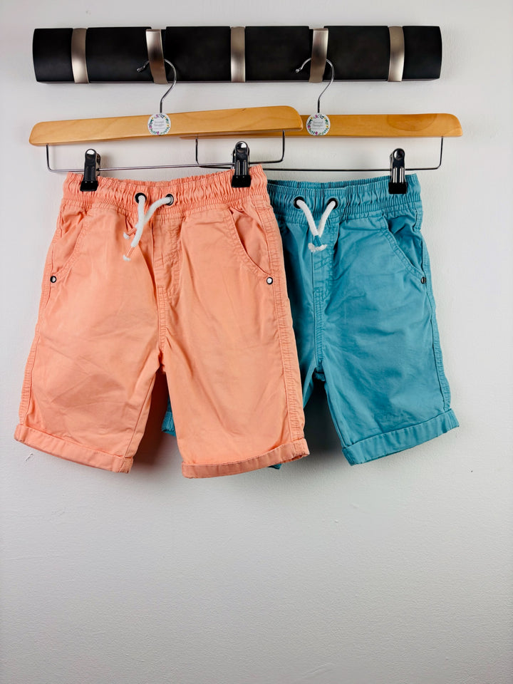 Tu Peach and Teal Chino Shorts Bundle 6 Years 2 Pairs