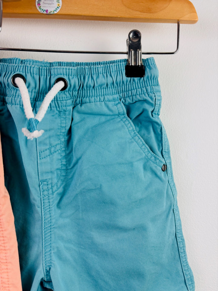 Tu Peach and Teal Chino Shorts Bundle 6 Years 2 Pairs