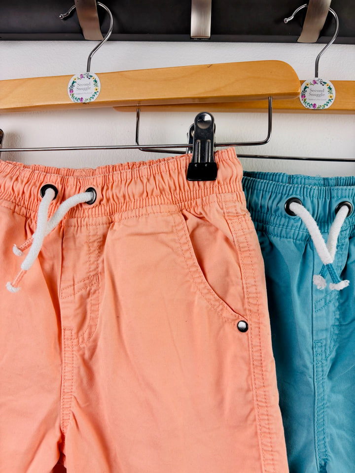 Tu Peach and Teal Chino Shorts Bundle 6 Years 2 Pairs
