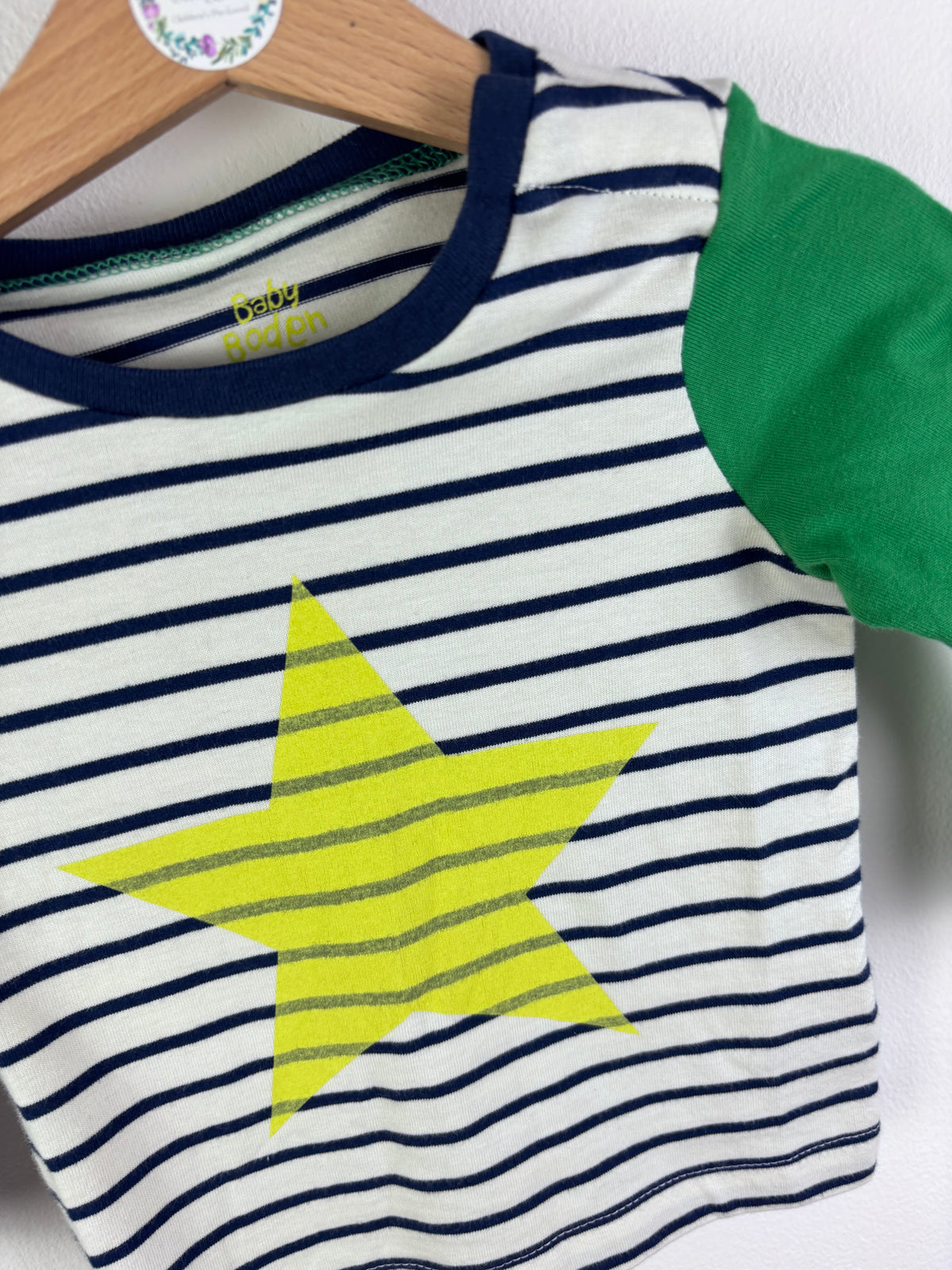 Boden Stripe Star Long Sleeve Top 6-12 Months-Tops-Second Snuggle Preloved