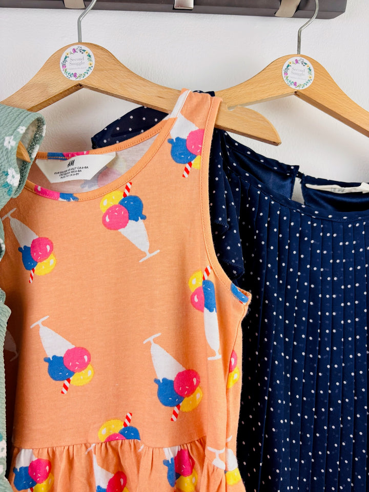 H&M & Little Kids Girls Dress Bundle 7-8 Years 3 Dresses