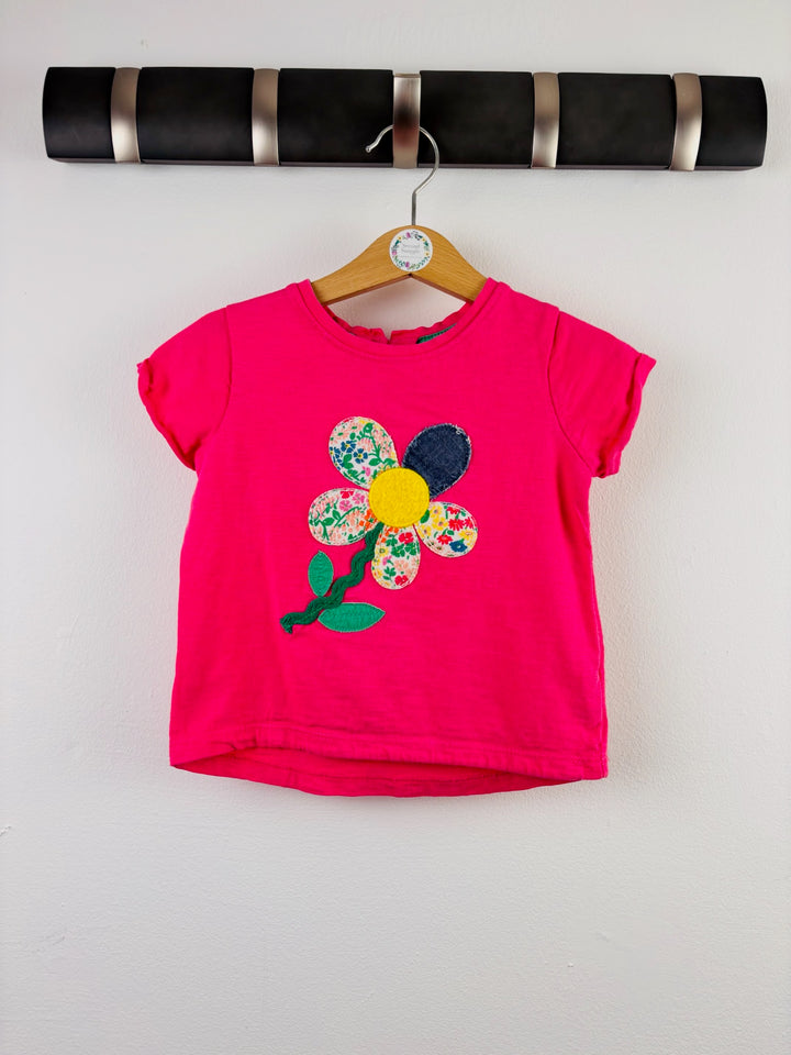 Next Pink Patchwork Flower T-Shirt 9-12 Months