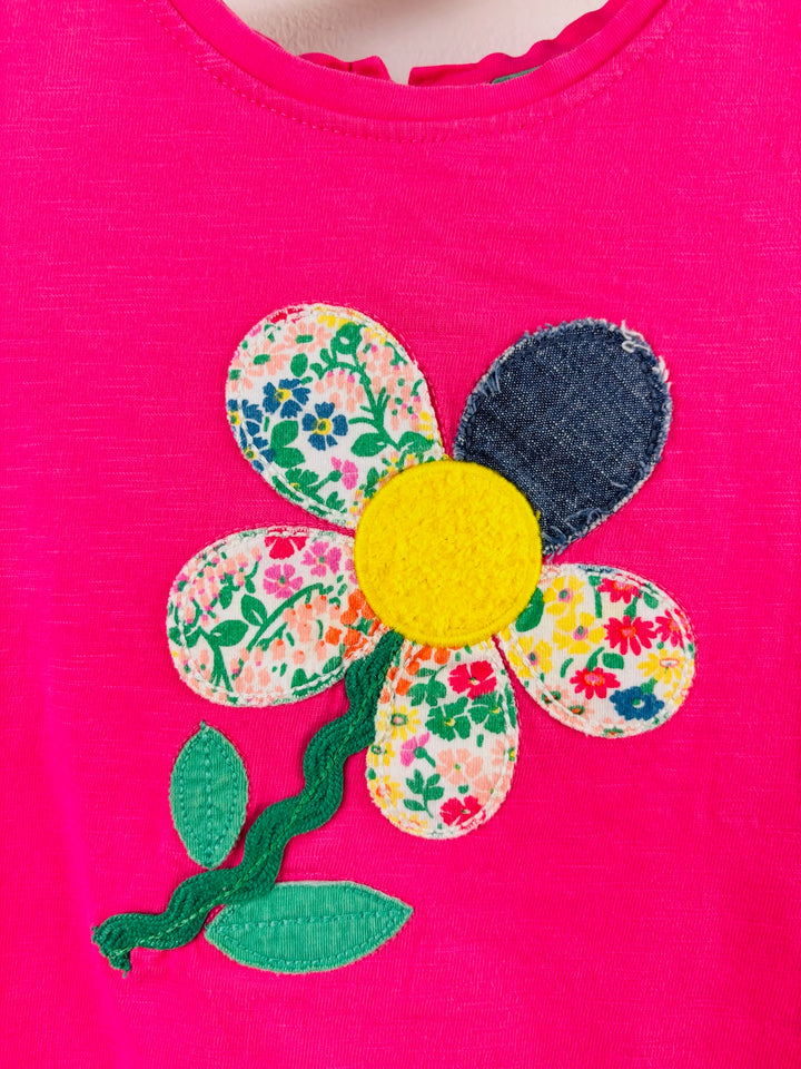 Next Pink Patchwork Flower T-Shirt 9-12 Months