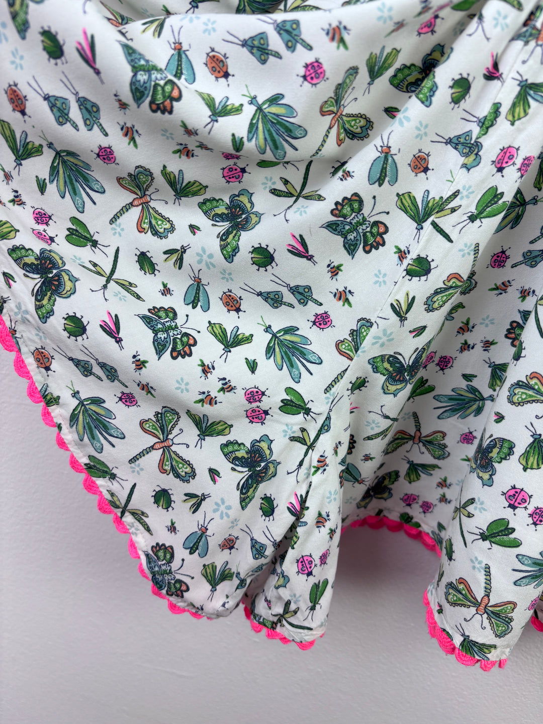 Monsoon White Playsuit Floral Smocked Trim 5-6 Years-Play Suits-Second Snuggle Preloved