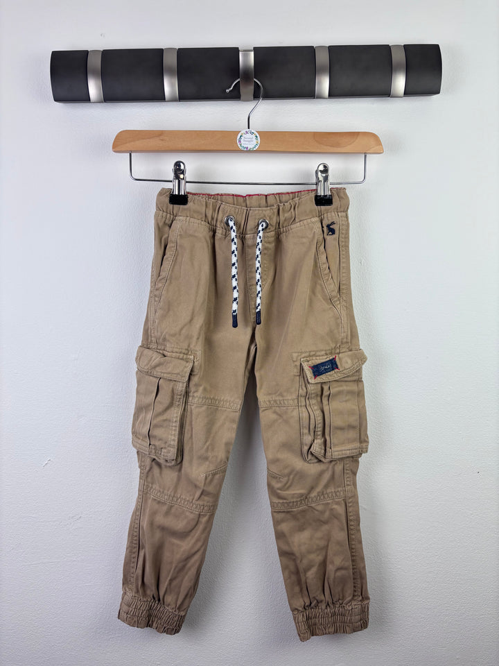 Joules Beige Cargo Trousers Pocket Detail 4 Years-Trousers-Second Snuggle Preloved