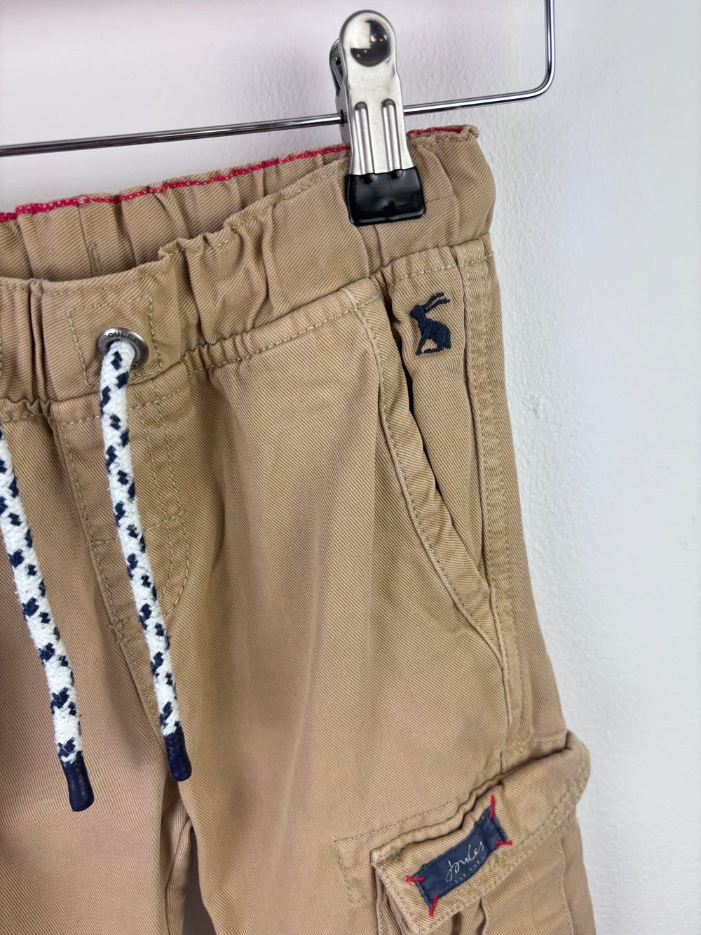 Joules Beige Cargo Trousers Pocket Detail 4 Years-Trousers-Second Snuggle Preloved