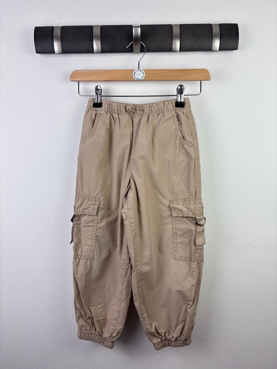 Next Beige Cargo Trousers Pocket Style 5 Years-Trousers-Second Snuggle Preloved