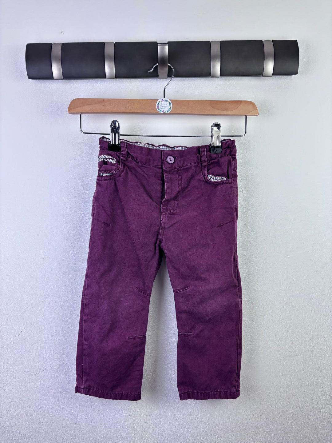 Fred & Flo Purple Trousers Pocket Detail 12-18 Months-Trousers-Second Snuggle Preloved