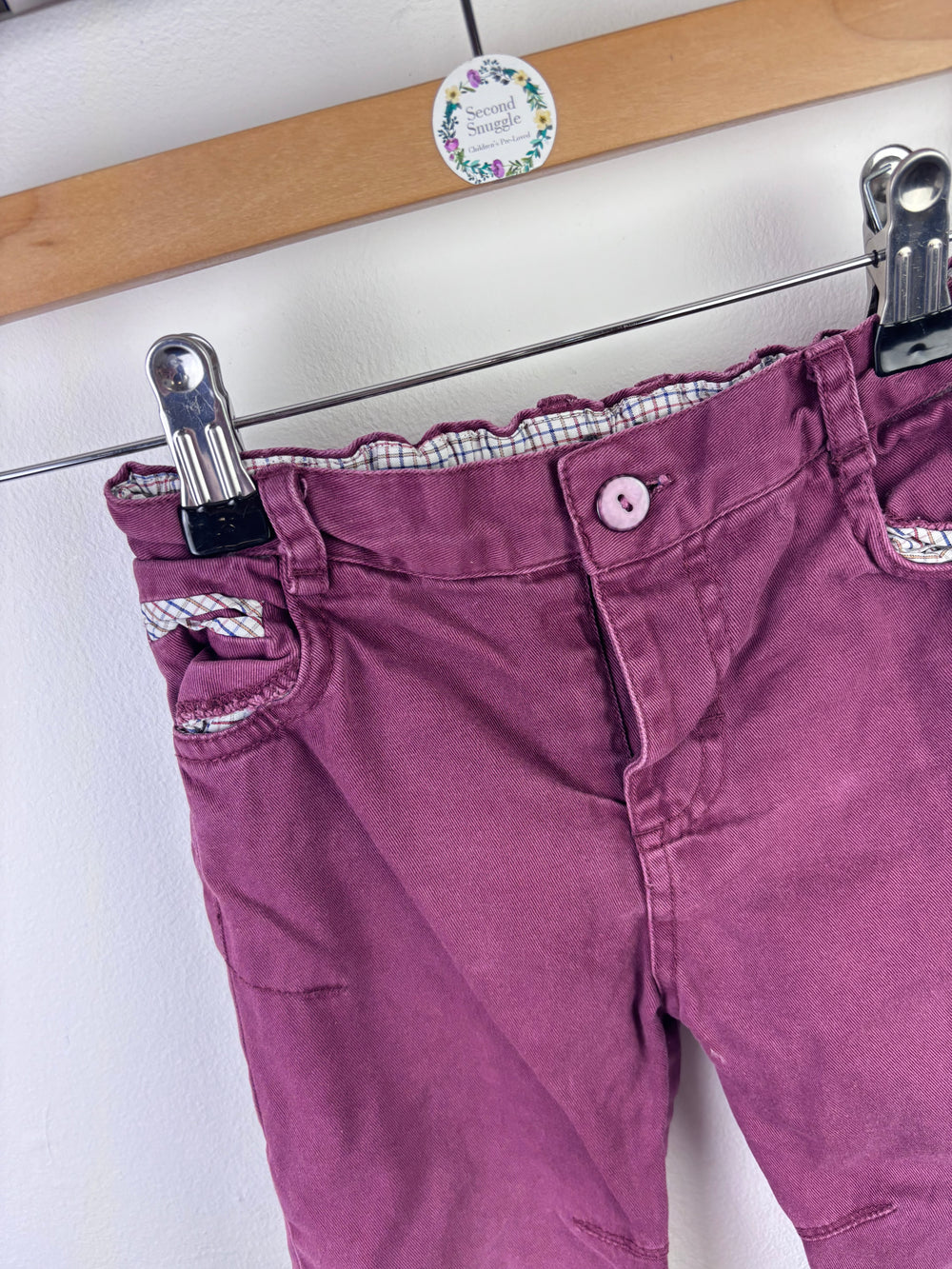 Fred & Flo Purple Trousers Pocket Detail 12-18 Months-Trousers-Second Snuggle Preloved