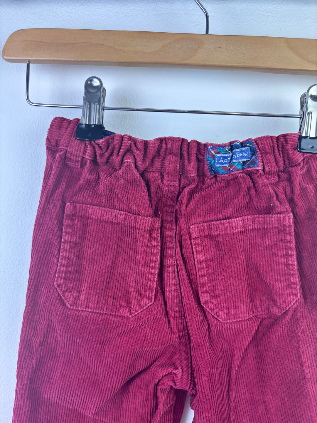 JoJo Maman Bébé Burgundy Cord Trousers 3-4 Years-Trousers-Second Snuggle Preloved
