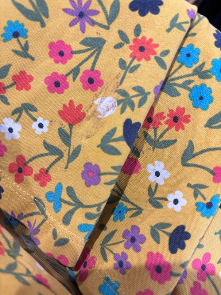 Frugi Mustard Floral Dress Long Sleeve 18-24 Months-Dresses-Second Snuggle Preloved