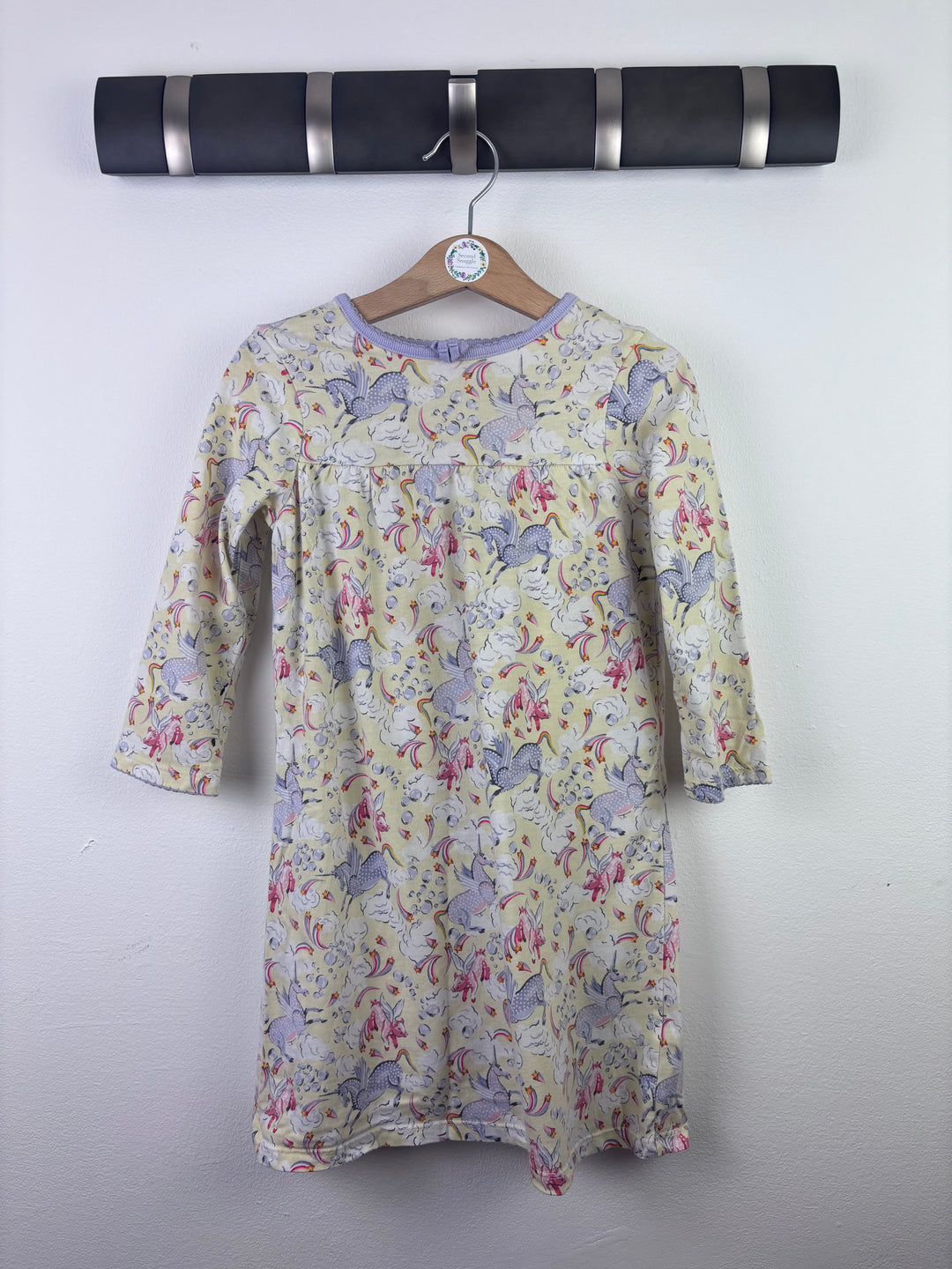 Cath Kidston Cream Nightdress Unicorn Print 2-3 Years-Night Wear-Second Snuggle Preloved