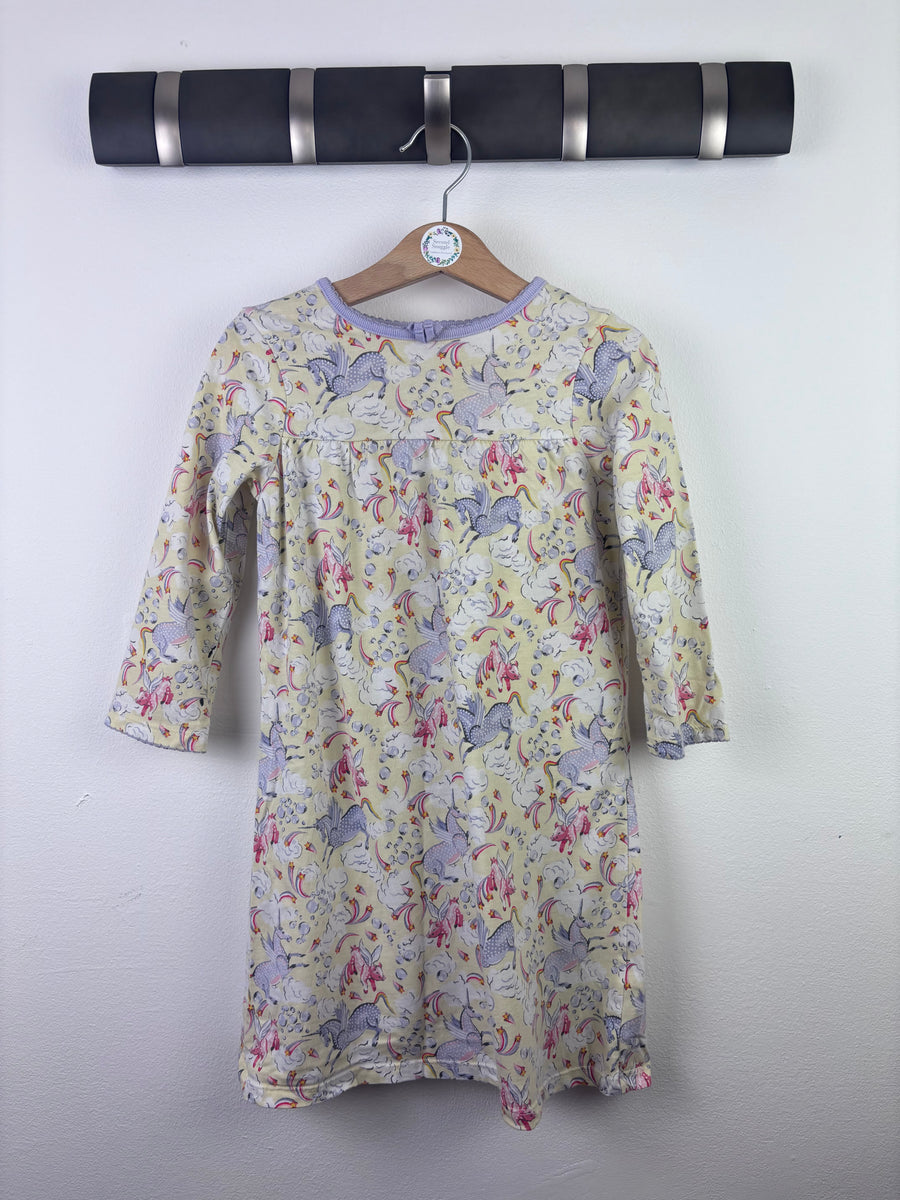 Cath Kidston Cream Nightdress Unicorn Print 2-3 Years-Night Wear-Second Snuggle Preloved