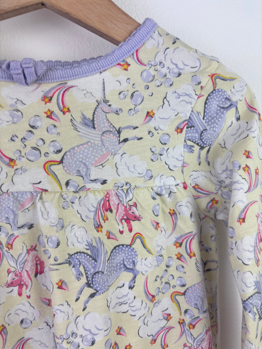 Cath Kidston Cream Nightdress Unicorn Print 2-3 Years-Night Wear-Second Snuggle Preloved