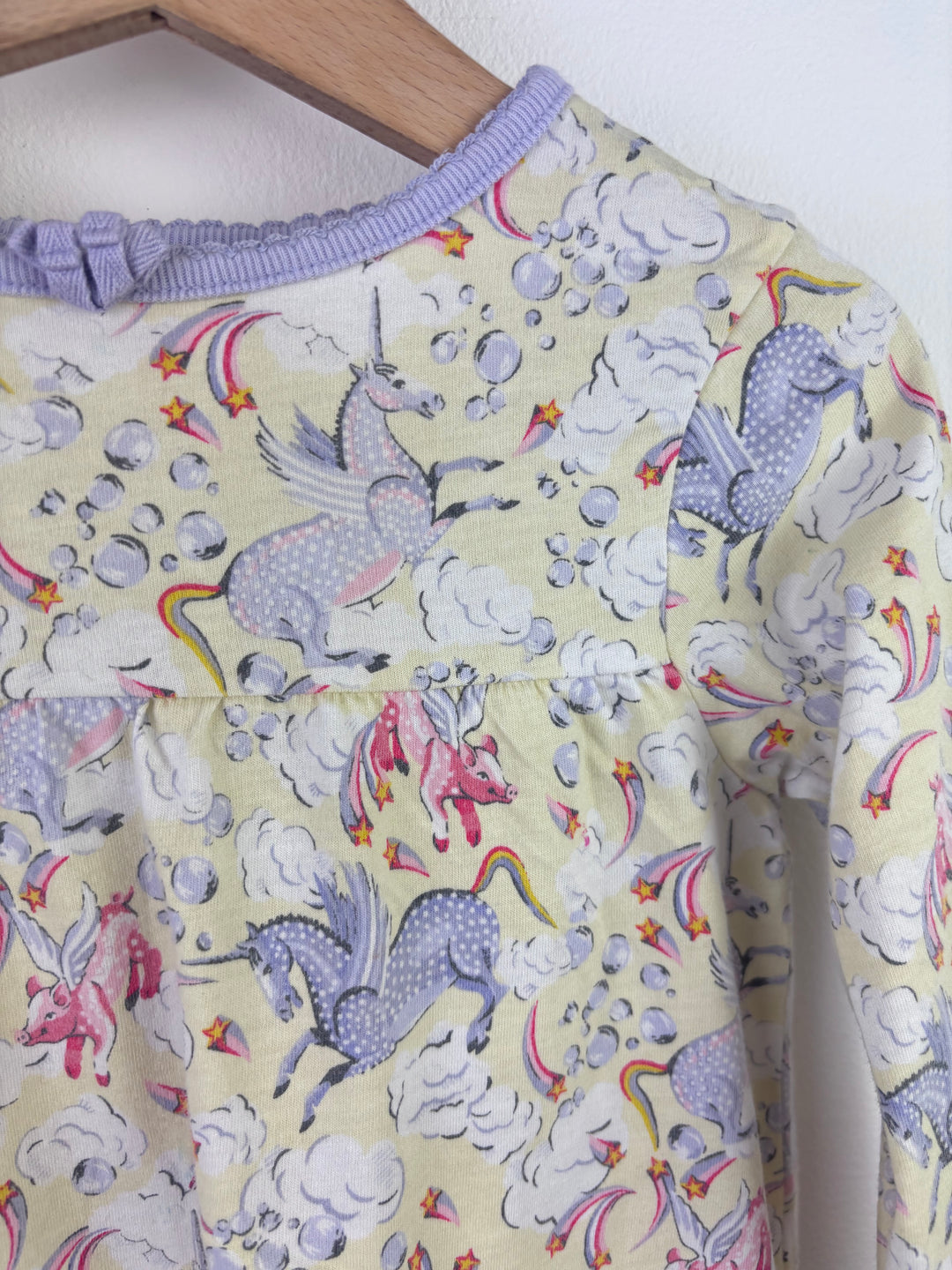 Cath Kidston Cream Nightdress Unicorn Print 2-3 Years-Night Wear-Second Snuggle Preloved