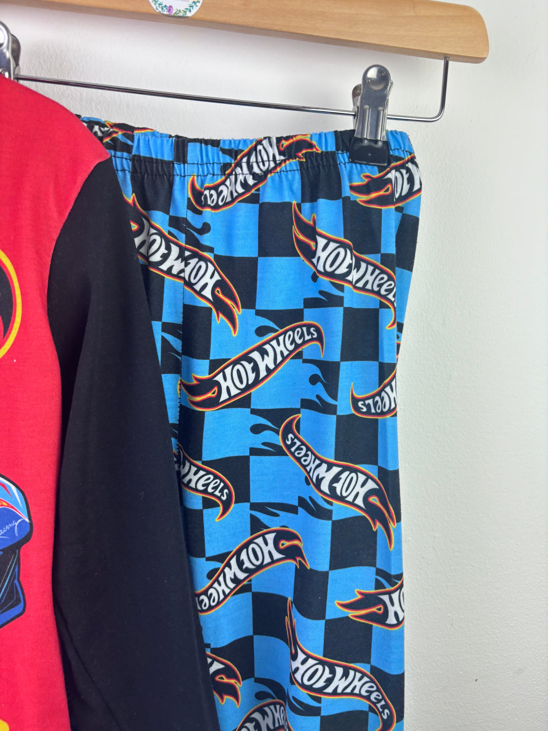 Mattel Red Hot Wheels Pyjamas Car Print 7 Years-Night Wear-Second Snuggle Preloved