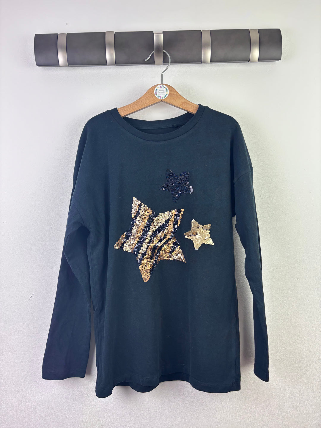 Next Navy Top Sequin Star Detail 8-9 Years-Tops-Second Snuggle Preloved