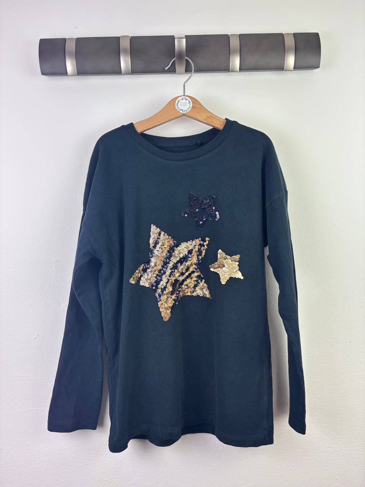 Next Navy Top Sequin Star Detail 8-9 Years-Tops-Second Snuggle Preloved