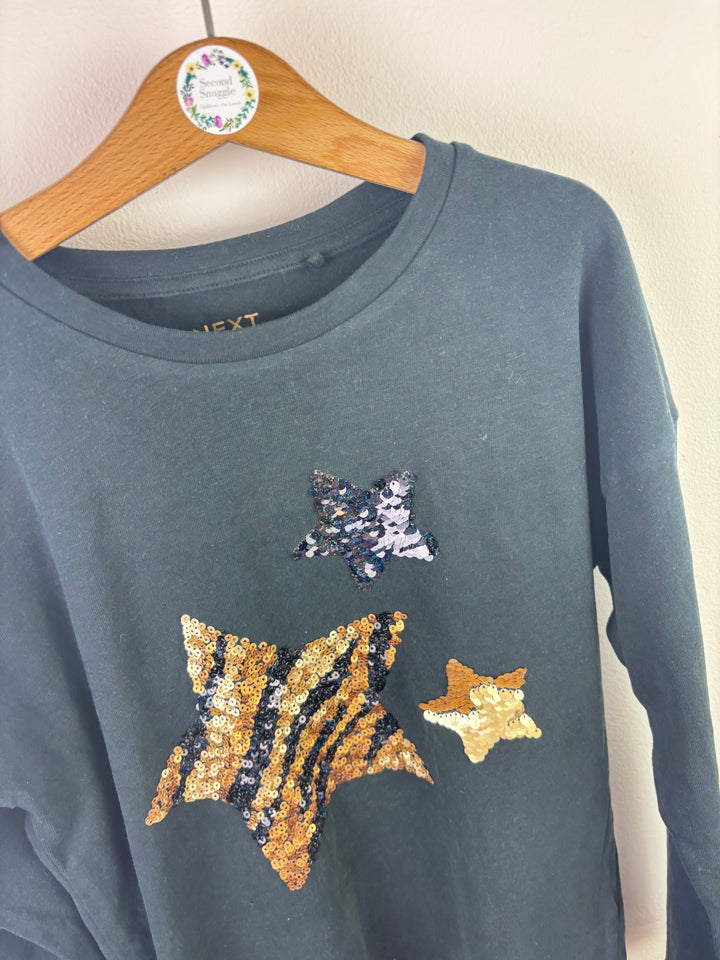 Next Navy Top Sequin Star Detail 8-9 Years-Tops-Second Snuggle Preloved
