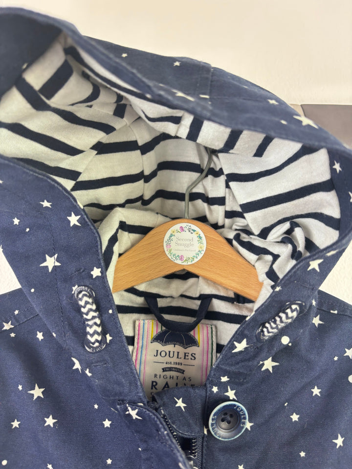 Joules Navy Star Print Hooded Coat 4 Years-Coats-Second Snuggle Preloved