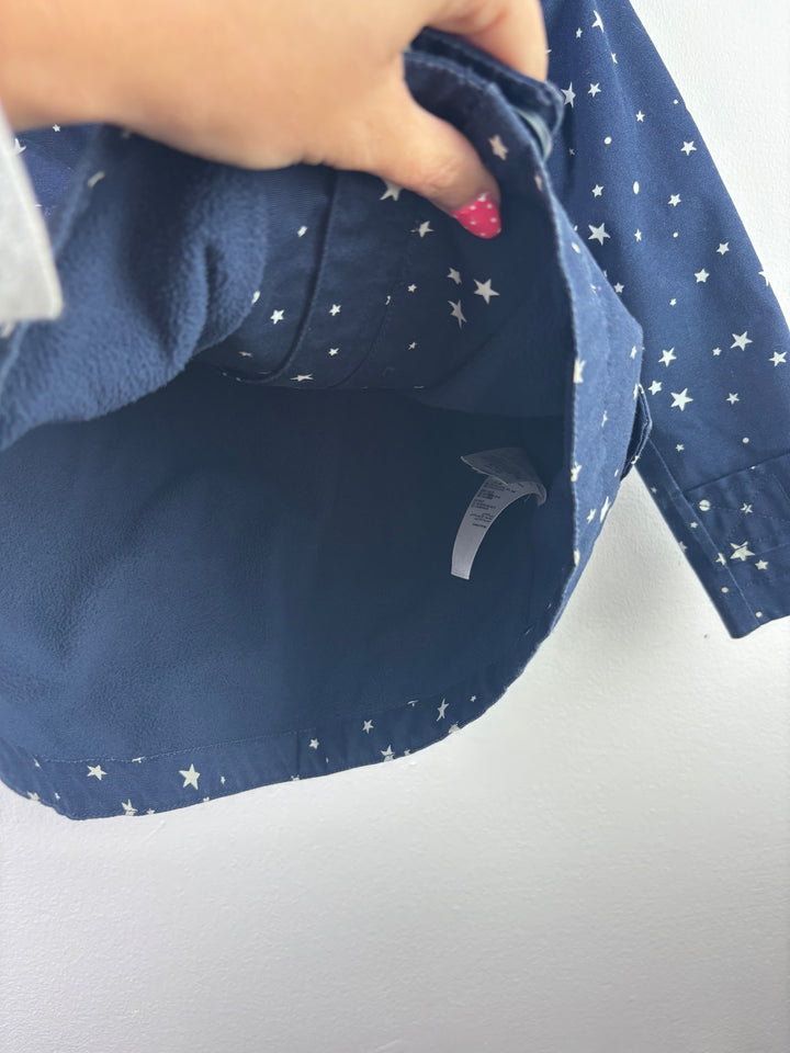 Joules Navy Star Print Hooded Coat 4 Years-Coats-Second Snuggle Preloved